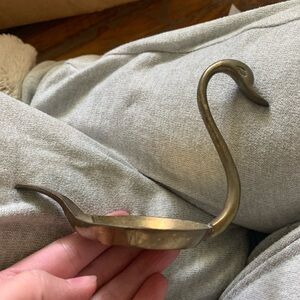 Vintage Brass Swan Trinket Dish